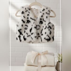 🖤🤍 Vivid Importers Faux Fur Vest – Big Girls L/XL (NWT) 🖤🤍